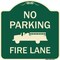 Signmission No Parking Fire Lane Fire TruckHeavy-Gauge Aluminum Architectural Sign, 18" x 18", G-1818-23739 A-DES-G-1818-23739 - alternate 1